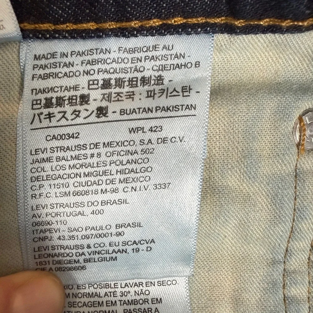 Levi 527 Slim Bootcut Jeans 36x32 Dark Wash Indigo Denim Pants Workwear